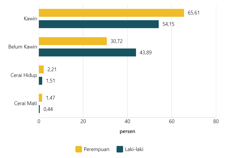 Data Terbaru Status Kawin Indonesia Maret 2023